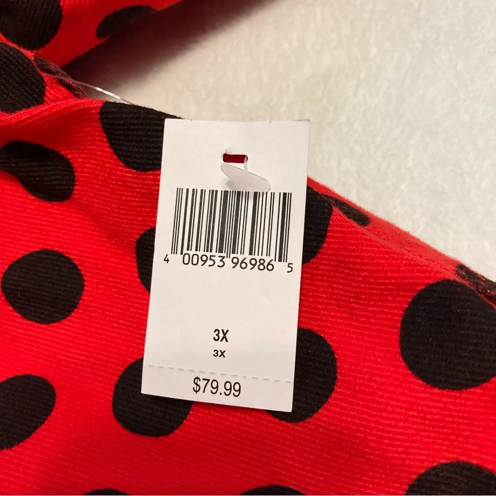 NWT Disney Parks Minnie Mouse Red and Black Jean Style Jacket Women’s - Picture 7 of 14